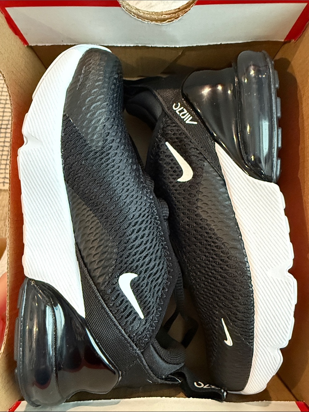Nike kids Black and White Air Max SNEAKERS